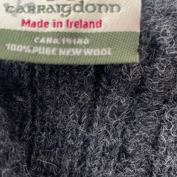 Carraig Donn cable knit cardigan made in Ireland 100% merino wool coastal sz sm - Picture 4 of 12
